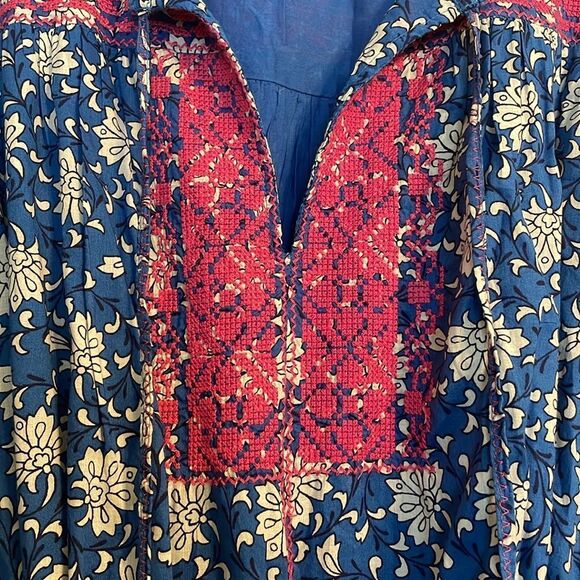 J Crew Cerulean Block Print Tulum Midi Dress XS - Picture 7 of 9